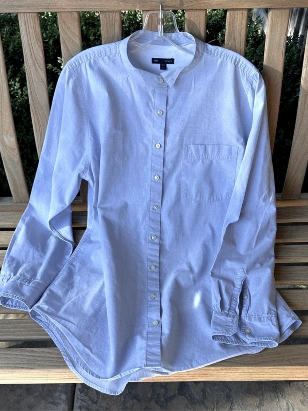 GAP Boyfriend Fit Light Blue Button-Up Shirt